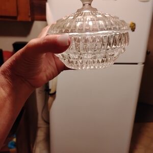 Elegant Clear Glass Lidded Dish